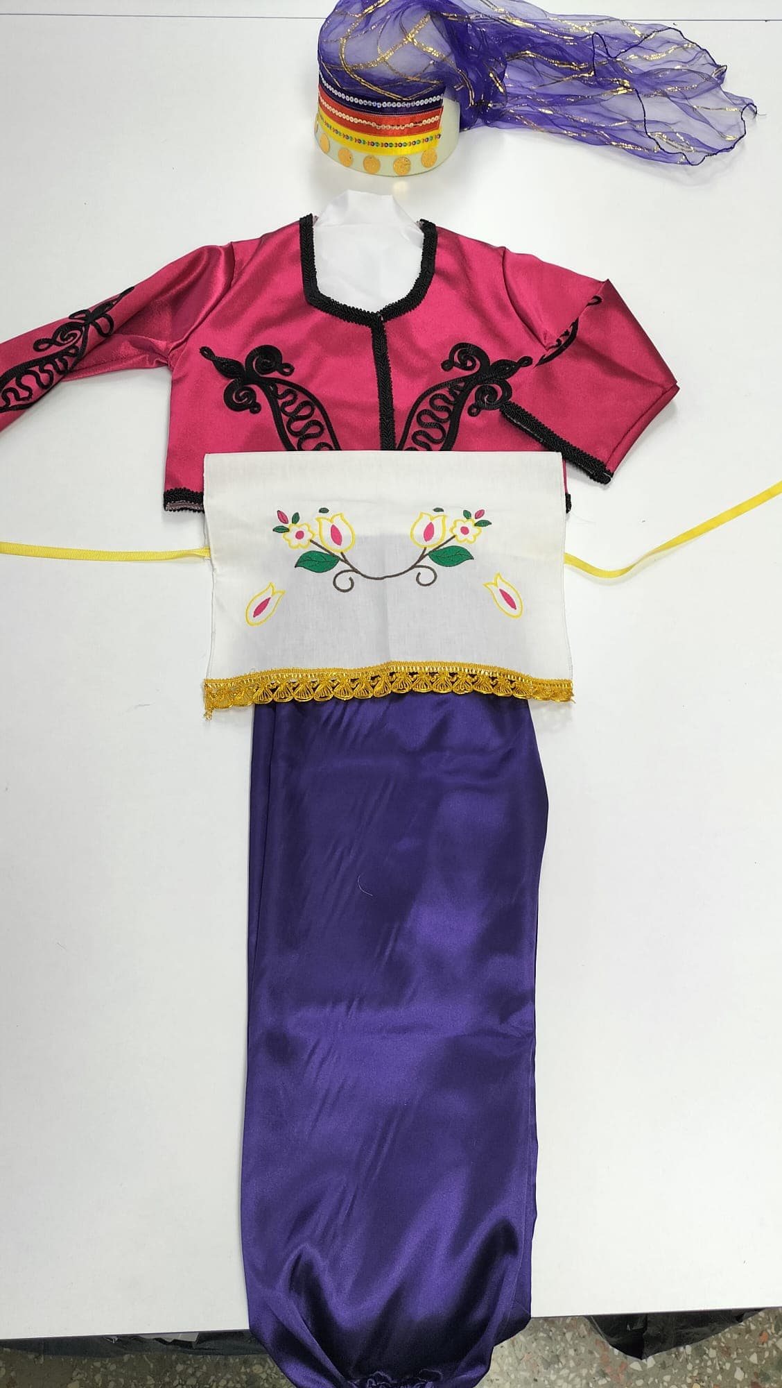 Yöresel Kız Kostümü (Pembe-Mor)